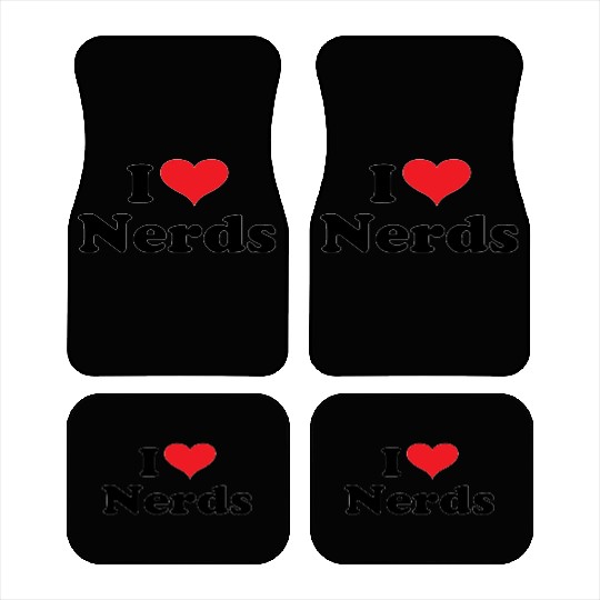 Cute I Love Nerds Car Mats