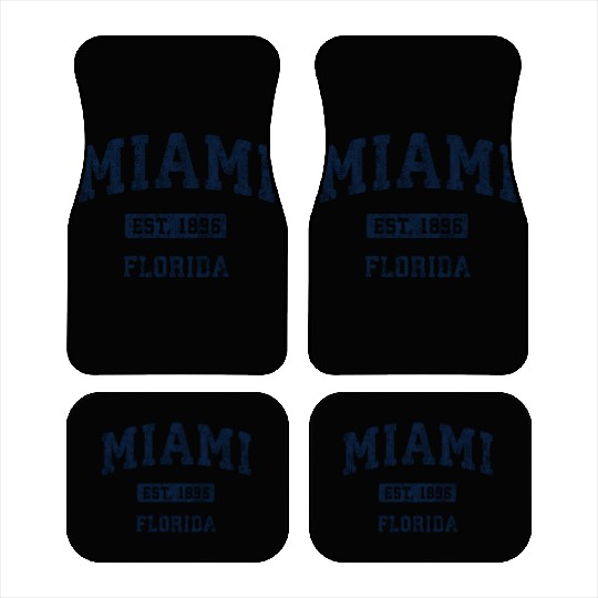 Miami Florida Fl Athletic Sports Car Mats