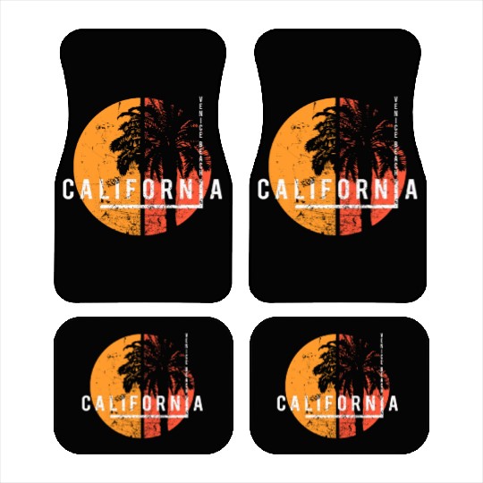 Venice Beach California Cool Palm Tree Native Car Mats