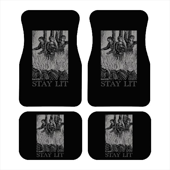 Stay Lit Occult Satan Witch Unholy Baphomet Tarot Car Mats