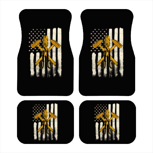 Sheet Metal Worker On Back Of Car Mats