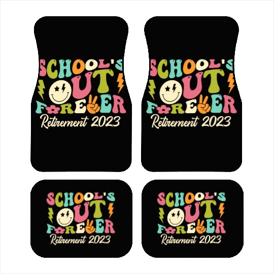 School's Out Forever Retired Teacher Gift Car Mats