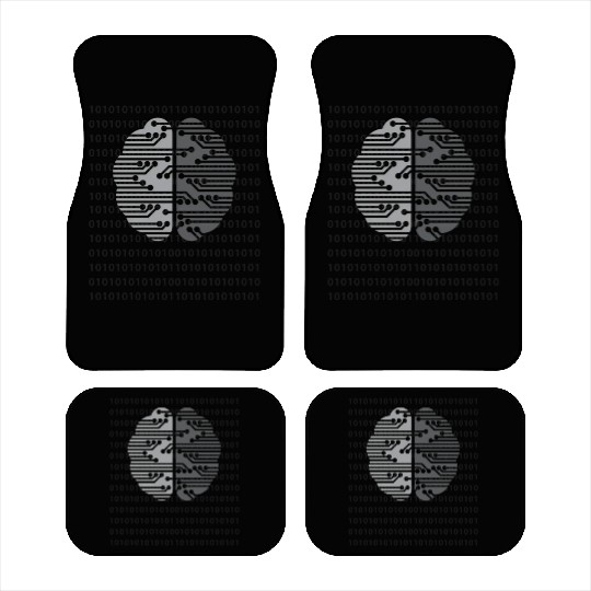 Computer Circuit Digital Brain Ai Neural Network Car Mats
