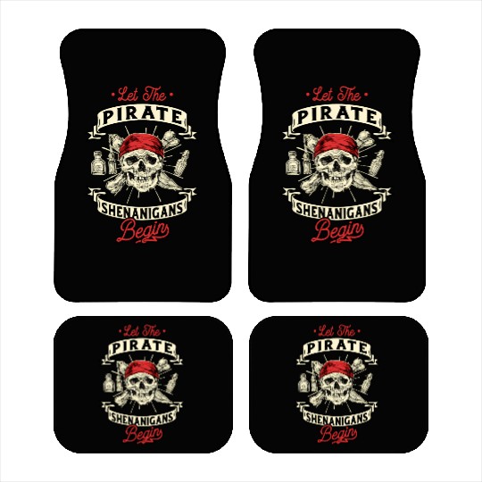 Let The Pirate Shenanigans Begin - Crossbones Car Mats