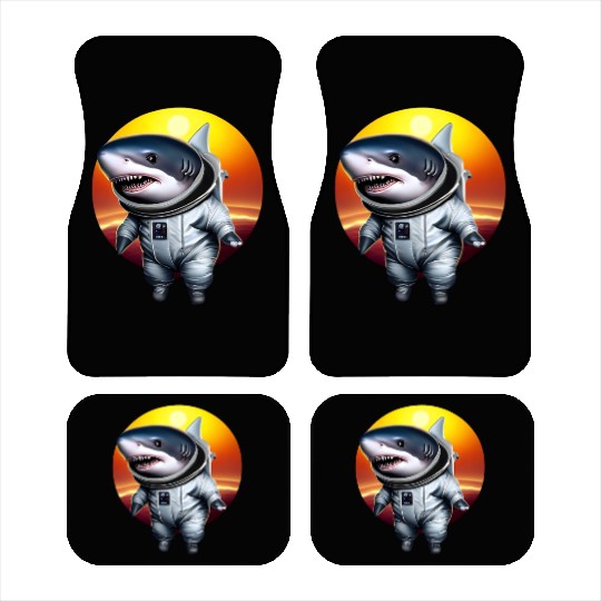 Shark astronaut at sunset Car Mats