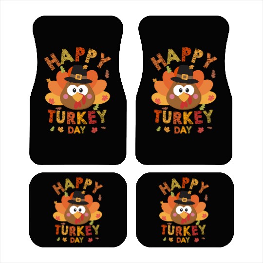 Happy Turkey Day 2021 Autumn Fall Thangiving Car Mats