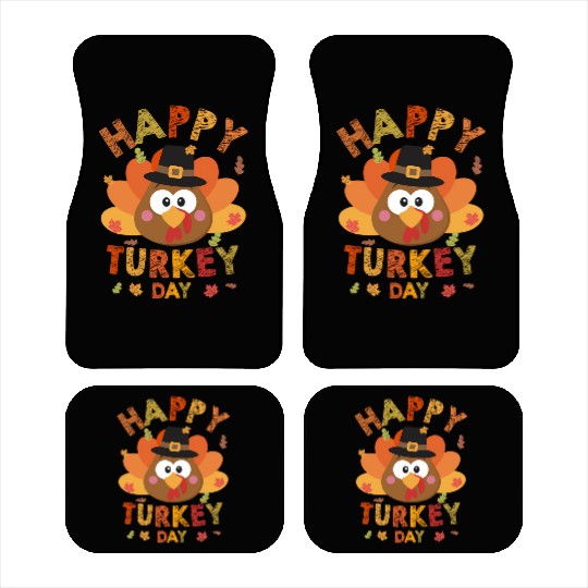 Happy Turkey Day 2021 Autumn Fall Thangiving Car Mats