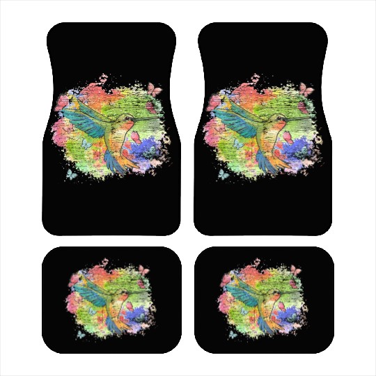 Beautiful Bird Animal Colorful Hummingbird Car Mats