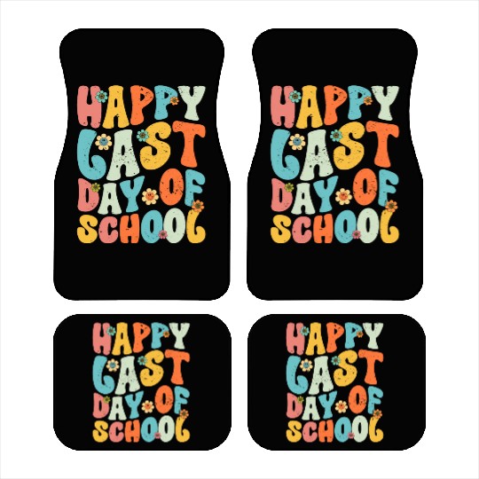 Groovy Happy Last Day of School Teacher Student Car Mats