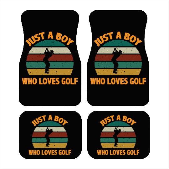 Just A Boy Who Loves Golf Car Mats