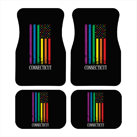 Connecticut Pride Month Pride Flag LGBT Community Car Mats