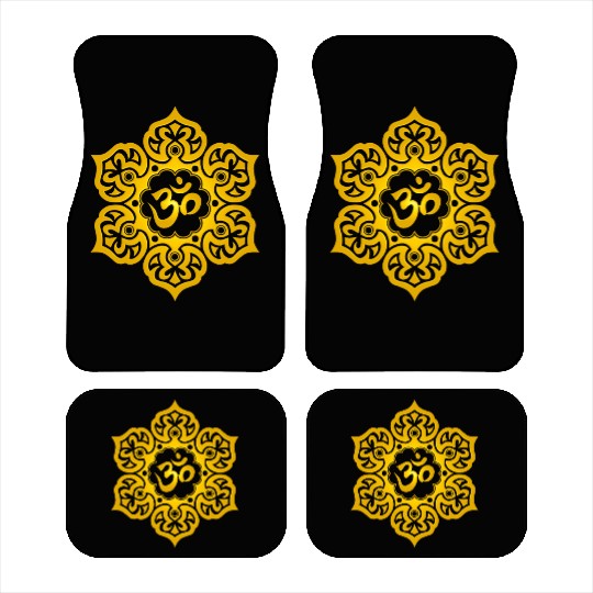 Yellow Lotus Yoga Om Car Mats