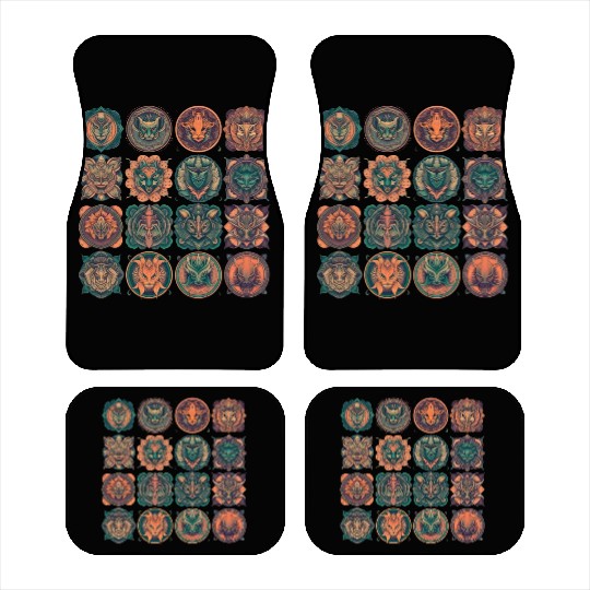 Celestial Creatures Emblems Car Mats