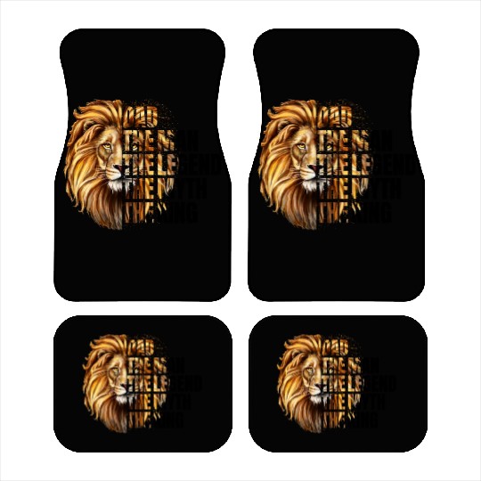 Dad the Man the Legend Leopard Lion Png Car Mats