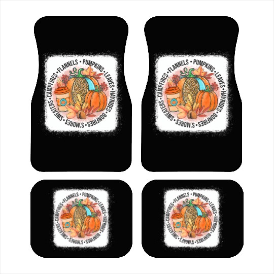 It's Fall Y'all Happy Fall Vibes Autumn Leaves Car Mats