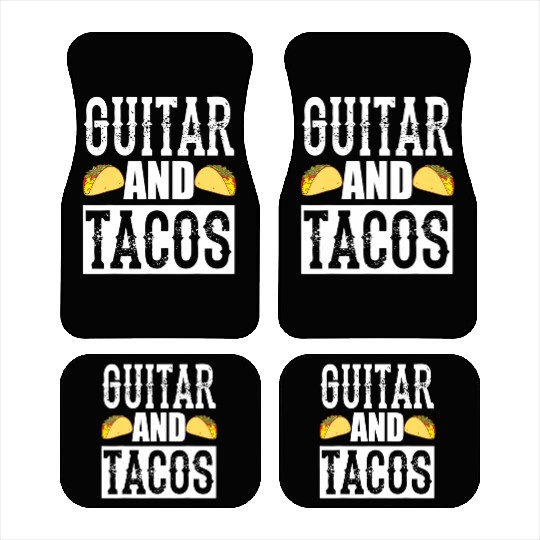 Guitar And Tacos Funny Taco Bass Guitar Car Mats