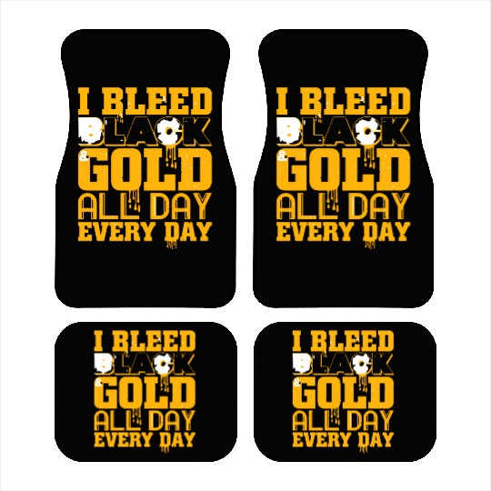 I Bleed Black And Gold Car Mats