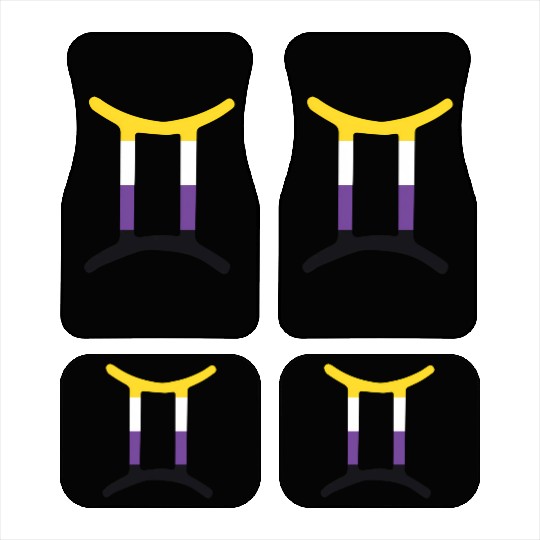 Non Binary Gemini Sign Non Binary Pride Car Mats