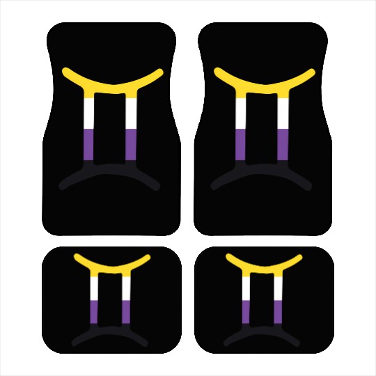 Non Binary Gemini Sign Non Binary Pride Car Mats