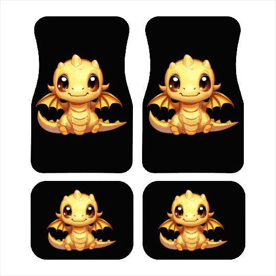 Cute Dragon Reptile Car Mats
