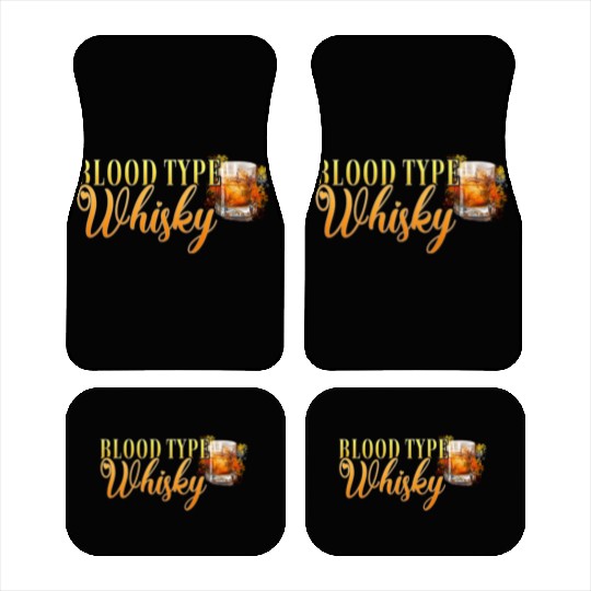 Blood Type Whisky Cocktail for Bartender Car Mats