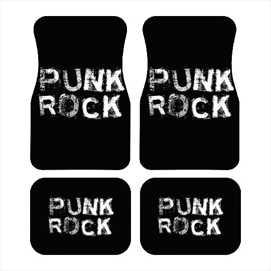PUNK ROCK Text Car Mats