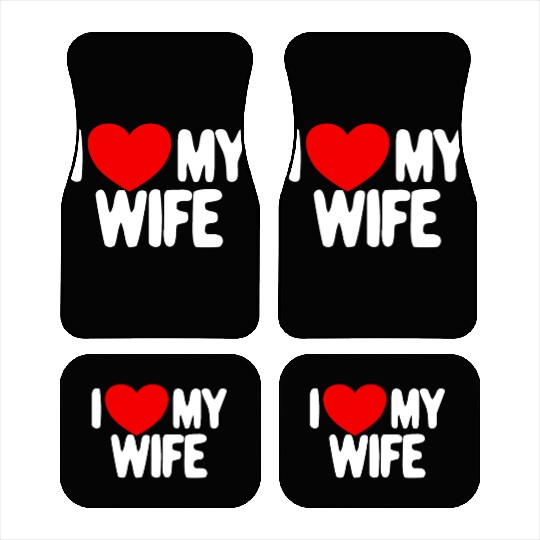 I Love My Wife Red Heart Husband I Love My Wife Car Mats