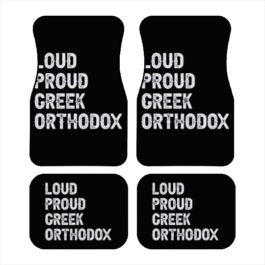 Loud Proud Greek Orthodox Car Mats