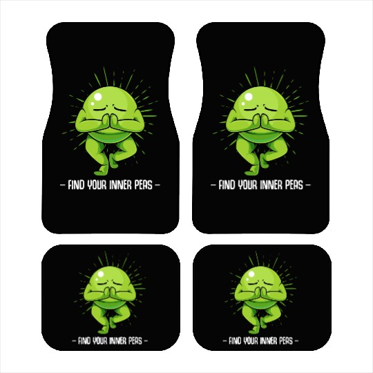 Peas Find Your Inner Peas Funny Vegetable Pun Car Mats