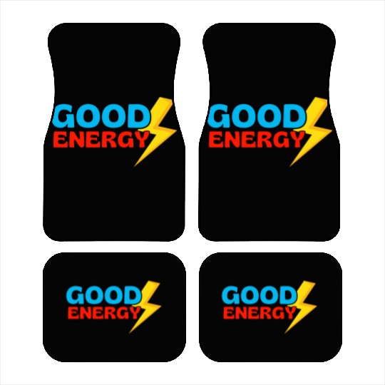 GOOD ENERGY- Flash Of Lightning Yellow Car Mats