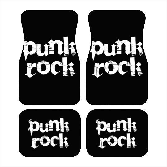 punk rock bold text Car Mats