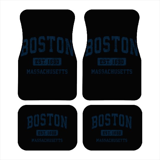 Boston Massachusetts Ma Vintage Athletic Car Mats