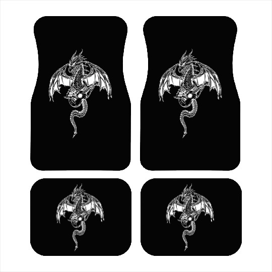 SEEMBO Dragon Playing Guitar Guitarist Musician Car Mats