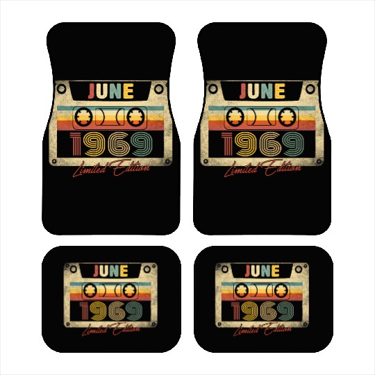 June 1969 Cassette Tape 54Th B-Day 54 Car Mats