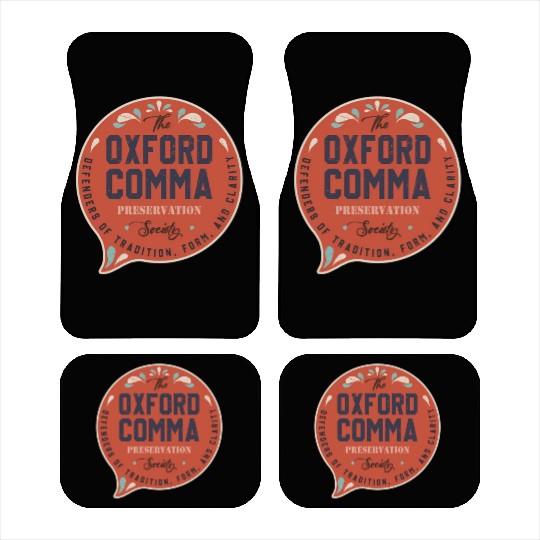 The Oxford Comma Preservation Society Team Oxford Car Mats