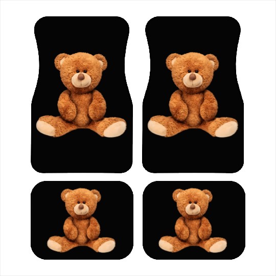 Real Teddy Bear Illustration Car Mats