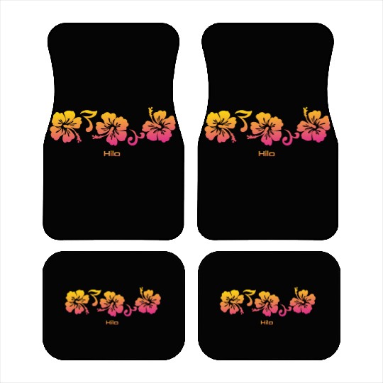 Hilo Big Island Hawaii Hibiscus Souvenir Vacation Car Mats