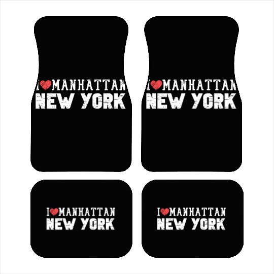 Manhattan New York Love I Heart Manhattan Ny Car Mats