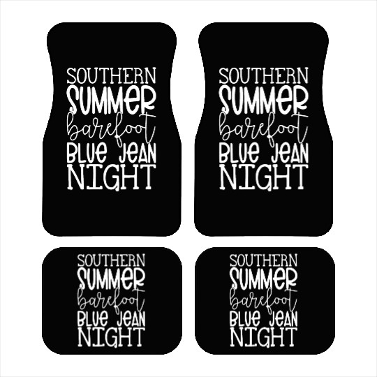 Southern Summer Barefoot Blue Jean Night Car Mats