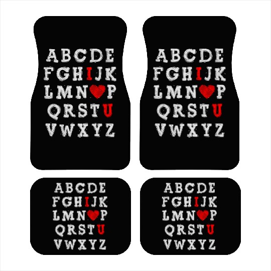 I Love You Abc Alphabet English Teacher Day Car Mats