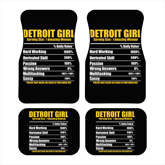 Hilarious Detroit Definition Motor City American Car Mats