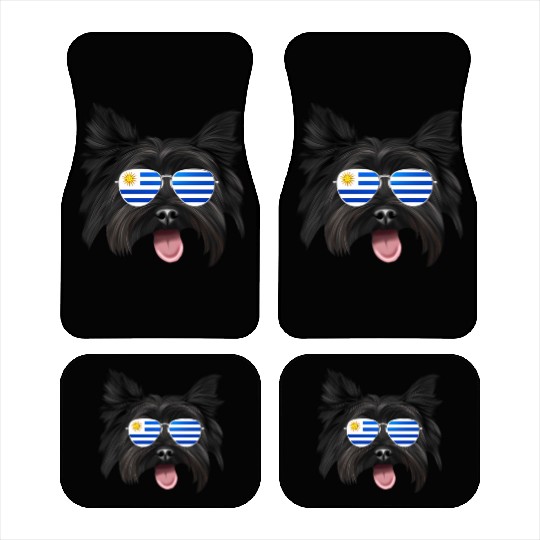 Uruguay Flag Cairn Terrier Dog Uruguay Pocket Car Mats