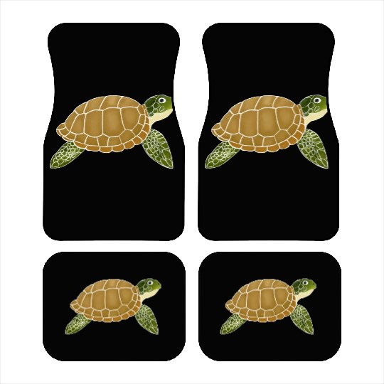 Graceful Turtle: A Serene Journey Car Mats