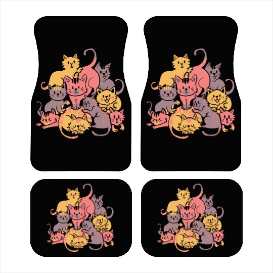 Cats Pile Mountain Of Cute Kittens Car Mats