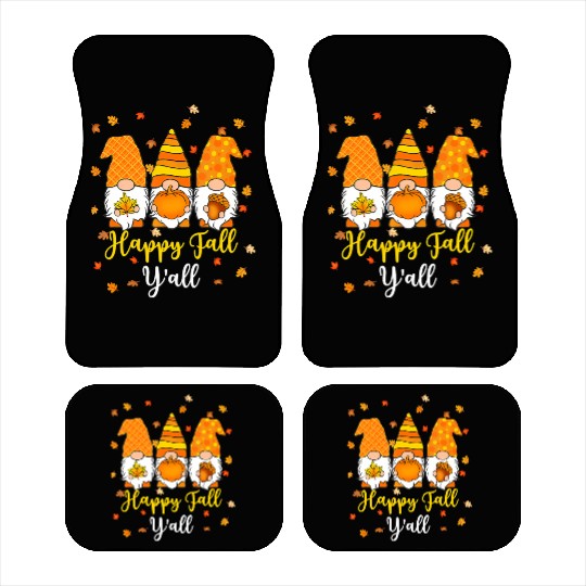 Happy Fall Y'all Cute Gnome Autumn Funny Car Mats