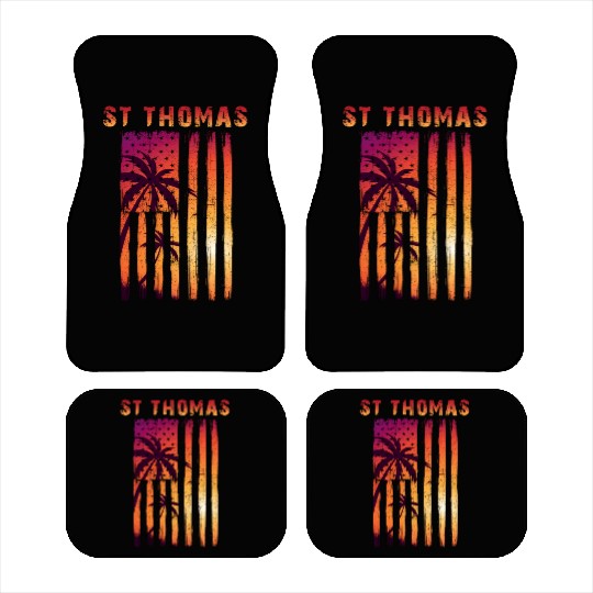 St Thomas Us Virgin Islands Patriotic Flag Car Mats