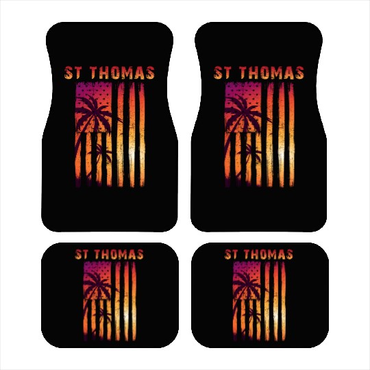 St Thomas Us Virgin Islands Patriotic Flag Car Mats