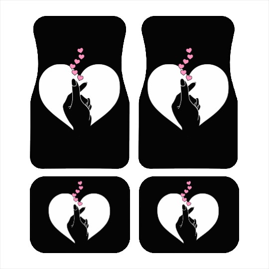 K-Pop Heart Korean Pop Music Fan K-Drama Cute Car Mats