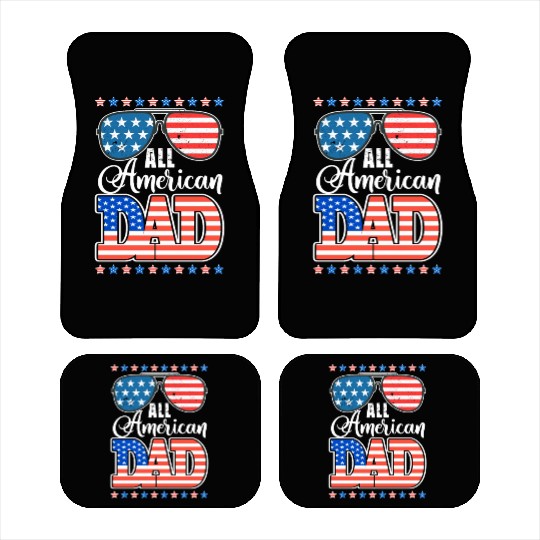 All American Dad Usa Sunglasses Flag Father's Day Car Mats