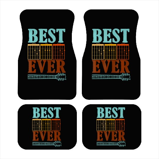 Best Dad Ever Musician Guitarist Musical Car Mats